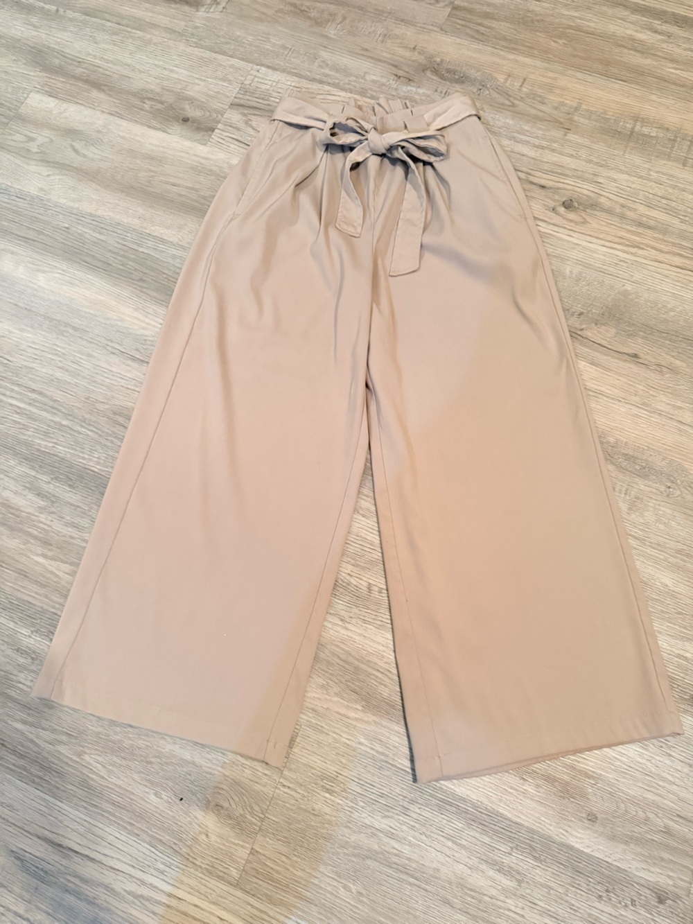 Max Studio Wide-Leg Pull-On Pants in Light Taupe
